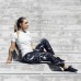 SHOBDW Damen Sky Printed Yoga dünne Workout Gym Leggings Fitness Sport beschnitten Hosen Bekleidung