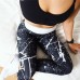 SHOBDW Damen Sky Printed Yoga dünne Workout Gym Leggings Fitness Sport beschnitten Hosen Bekleidung