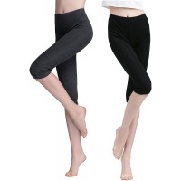 Vinconie Damen Leggings Kurz 3 4 Länge Hose Unter Rock Yoga Pants Sporthose Capri Leggins Kurz … Bekleidung