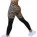 YUYOGAP Sexy Leopard Leggings Frauen Schlank Sport Leggings Hohe Taille Mesh Patchwork Hose Push Up Workout Fitness Bekleidung