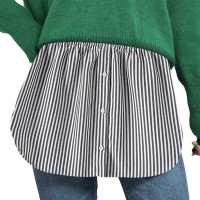 Minirock für Damen und Mädchen verstellbare Schichtung falscher Saum eine Version Hemdverlängerung Bekleidung
