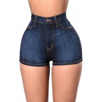 iRachel Damen High Waisted Short Hotpants Demin Short Kurze Hose Summer Butt Lift Jean Shorts Bekleidung