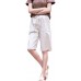 Msmsse Damen Casual Elastische Taille Knielang Bermuda Shorts mit Kordelzug - Grün - X-Groß Bekleidung