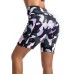 QYQ Damen Workout-Yoga-Shorts mit Taschen 15 2 cm 10 2 cm hohe Taille athletische Biker-Laufshorts Übergröße nicht durchsichtig 10 2 cm pinkCamouflage Größe L Bekleidung