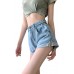 Sommermode A-Linie Kurze Jeans Für Frauen Teen Mädchen Hohe Taille Säumen Denim Shorts Damen Y2K Shorts Streetwear Candy Color Bekleidung