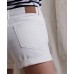 Superdry Damen Steph Boyfriend-Shorts Denim-Optik Weiß 34 Bekleidung