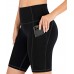 Toreel Biker-Shorts für Damen mit Taschen 20 3 cm hohe Taille Workout-Shorts für Frauen sportliche Laufshorts 2 Stück Damen schwarz schwarz XX-Large Bekleidung