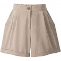 XinYangNi Damen-Sommer-Shorts für den Sommer klassische Mode bequeme Culottes elastische Taille breite Beintaschen lässige Shorts - khaki - Mittel Bekleidung