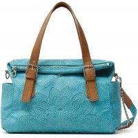 Desigual Womens PU Hand Bag Blue U Schuhe & Handtaschen