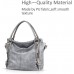 NICOLE & DORIS Damen handtaschen Stilvolle Damen Hobo Umhängetaschen mit großer Kapazität Schultertasche aus PU-Leder Silber Schuhe & Handtaschen
