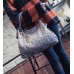 Tisdaini® Damenhandtaschen mode große Schultertaschen PU leder Shopper Umhängetaschen Blau Schuhe & Handtaschen