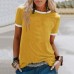 YinGTral Damenmode Casual Print O-Ausschnitt Lose Kurzarm T-Shirt Top Bluse Pullover Bekleidung