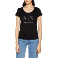 Armani Exchange Damen Strass Logo T-Shirt Bekleidung