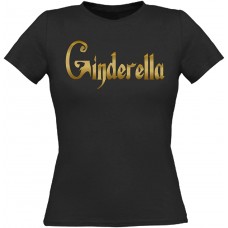 Damen Fun T-Shirt Ginderella JGA Frauen Gold etwas weiter geschnitten Bekleidung