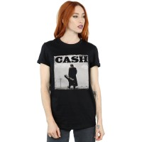 Johnny Cash Damen Walking Legend Boyfriend Fit T-Shirt Bekleidung