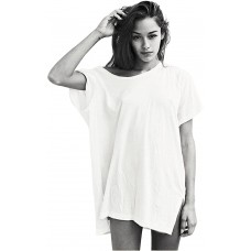 Läng T Shirt Damen Sommer Sexy Weiß Schwarz Baumwolle Locker Fledermaus Oberteile Tunika Frauen Oversize Große Größen Bekleidung