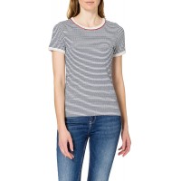 Lee Damen Striped Ribbed Tee T-Shirts Bekleidung