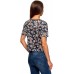 oodji Ultra Damen Kurzes T-Shirt mit Transparenten Streifen Bekleidung