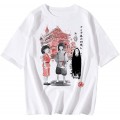 Totoro T-Shirt für Damen Spirited Away Tops Unisex Adoleszenz Weiß Bekleidung