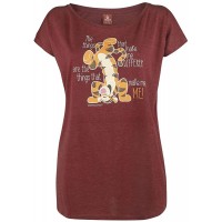 Winnie Pooh Tigger - Different Frauen T-Shirt rot meliert Disney Fan-Merch Film Bekleidung