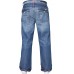 APT NEU Herren Designer einfach Bootcut ausgestellt weites Bein blau Jeans Jeans alle Bundweiten Bekleidung