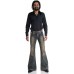 Comycom Dirty Denim Stretch Jeans Schlaghose Star Rebel Bekleidung