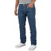 ESRA Herren Jeans Hose Straight Fit Jeanshose Knitteroptik Stretch Jeans Basic Jeanshose AB440 Bekleidung