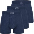ESGE 3er Pack Jeans - Herren Pants Shorts - Unterhose kurz mit Bein - Feinripp mit Eingriff und weichem Komfortbund Größe 5 bis 9 - Dunkel-Blau und Schwarz Bekleidung