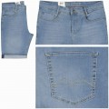 MAC JEANS Herren Arne Bermuda Shorts Blau Light Summer Used H227 W36 L10 Bekleidung