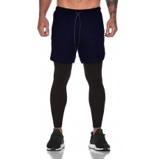 Yidarton Shorts Herren Sport Sommer 2 in 1 Kurze Hosen Schnelltrocknende Laufshorts Fitness Joggen und Training Sporthose mit Tasch Bekleidung