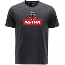 ASTRA Herren T-Shirt anthrazit Oberteil für Herren Basic-Shirt mit Herzanker-Aufdruck Männer lässige Herren-Bekleidung Bekleidung