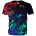 Belovecol Unisex T-Shirt Sommer 3D Druck Tshirt Cool Kurzarm T Shirt für Herren Damen Bekleidung