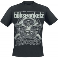 Böhse Onkelz Mexico 2014 Männer T-Shirt schwarz Band-Merch Bands Nachhaltigkeit Totenköpfe Bekleidung
