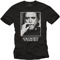Charles Bukowski T-Shirt für Herren Zitat FIND What You Love Größe S-XXXXXL Bekleidung