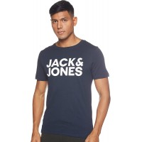 JACK & JONES Herren T-Shirt O-Neck JJECorp Logo Tee mit Frontprint Jack & Jones Bekleidung