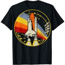 NASA Shuttle Launch Into Rainbow Graphic T-Shirt Bekleidung