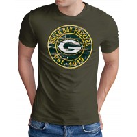 OM3® - Green Bay Badge - T-Shirt | Herren | American Football Shirt | S - 4XL Bekleidung