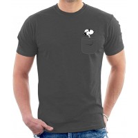 Snoopy Pocket Print Peanuts Men's T-Shirt Bekleidung