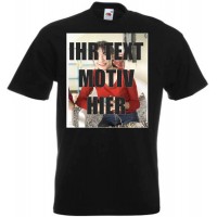 T-Shirt Herren - Aufdruck individuell - mit Foto Bedruckt - Druck personalisiert - Geschenk für Party Sport Bekleidung