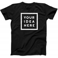 Unisex T-Shirt mit Eigenem Deine Idee Selbst Gestalten - Ringgesponnene Baumwolle - Vollfarbiger Druck - S|M|L|XL|XXL Bekleidung