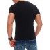 Young & Rich Herren T-Shirt 1315 V-Neck Basic Kurzarm Bekleidung
