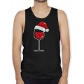 Shirtracer - Weihnachten & Silvester - Weinglas mit Weihnachtsmütze - Tanktop Herren und Tank-Top Männer Shirtracer Bekleidung
