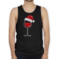 Shirtracer - Weihnachten & Silvester - Weinglas mit Weihnachtsmütze - Tanktop Herren und Tank-Top Männer Shirtracer Bekleidung