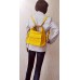 AMBRA Moda echt Leder 2 in 1 Damenrucksack CityRucksack DayPack Schultertasche GL016 Weiß XL Schuhe & Handtaschen