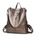 Damen Rucksackhandtaschen Schultertaschen Schulrucksack Tagesrucksack Laptoptasche Leder Kaki Schuhe & Handtaschen