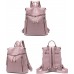 Monitika Rucksack Damen leder Wasserdicht Umhängetaschen Modische Freizeit Schulrucksäcke Pink Schuhe & Handtaschen