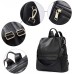 Rucksack Damen Leder Mode Diebstahlsicherer Reiserucksack Anti Diebstahl Schultertasche für Frauen 2 in 1 Schwarz Schuhe & Handtaschen