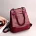 Tisdaini Damen Rucksackhandtaschen modische reise freizeit business Schultertaschen schulrucksack Weinrot Schuhe & Handtaschen