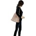 AmbraModa GL034 - Damen Handtasche Schultertasche Shopper aus Leder Weiß Schuhe & Handtaschen