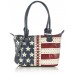 poodlebag Handtaschen Damen Schulter-Taschen mit Nieten im US Flaggen Design Funkyline Flag Tuesday 3FL0714TUUS Schuhe & Handtaschen